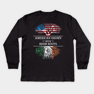 American with Irish Roots Kids Long Sleeve T-Shirt